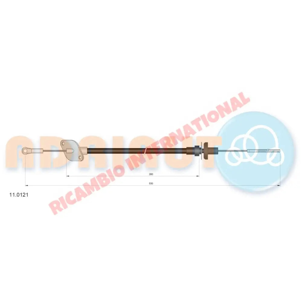 Clutch Cable (LHD) - Fiat 128 - Cables - Clips and Springs