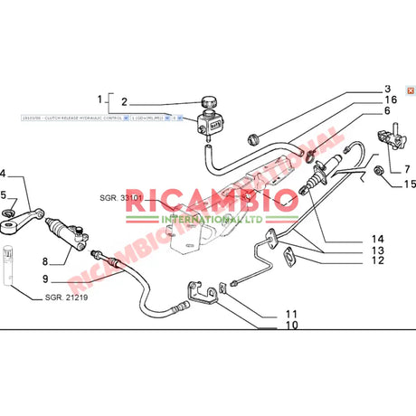 Clutch Master Cylinder - Fiat Uno Croma Lancia Thema - Gearbox
