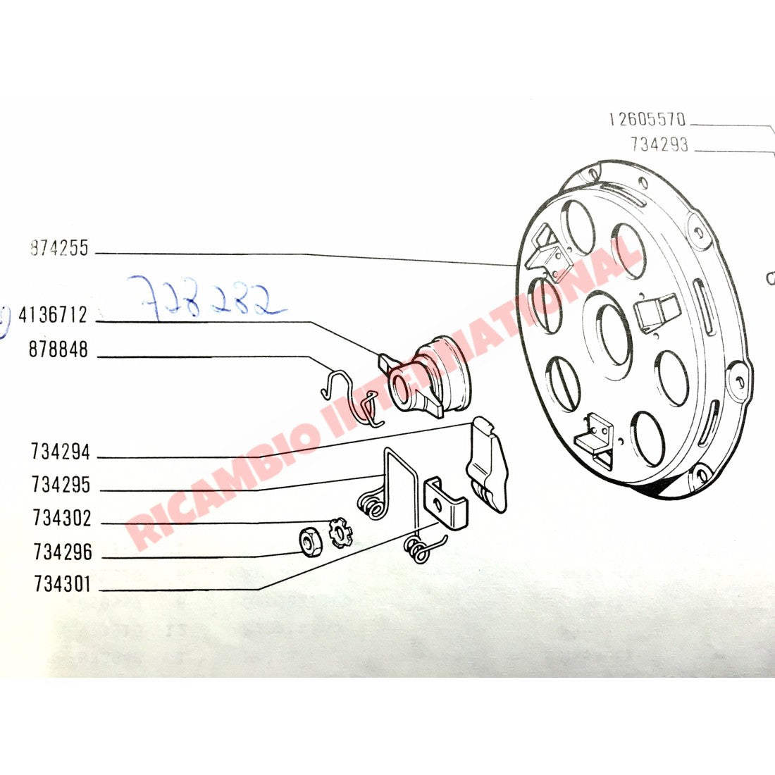 Clutch Release Bearing Clip - Fiat 600 - Clutch and Transmission Parts