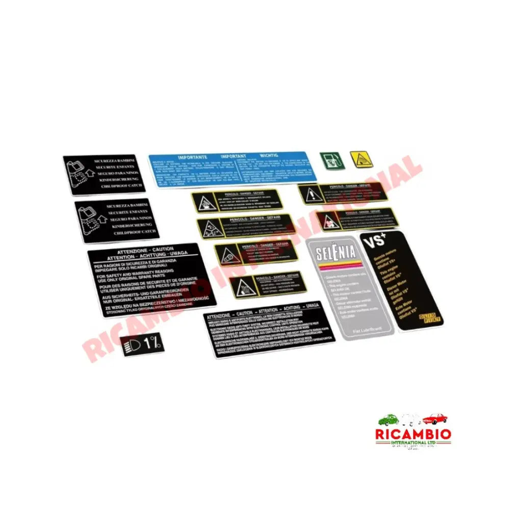 Complete Engine Sticker Kit - Lancia Delta Integrale,Evo - Stickers & Badges