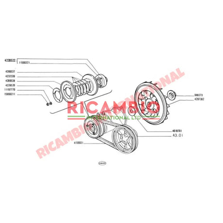 Cooling Fan Dynamo/Generator Hub - Classic Fiat 500 126 - Heating & Cooling