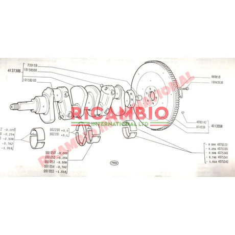 Crankshaft Brass Spigot Bearing - Fiat 600 850 - Engine & Engine Parts