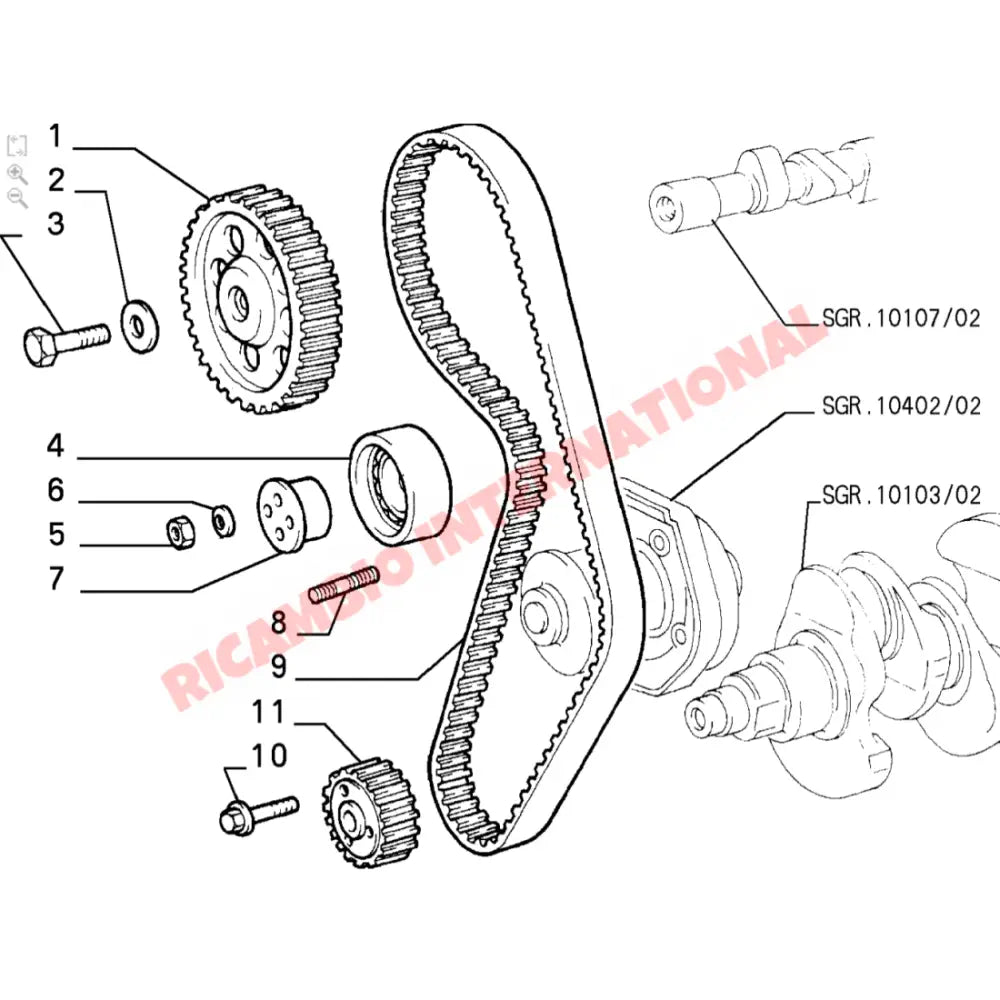 Crankshaft Pulley - Classic Fiat Panda,Uno,Cinquecento,Punto Mk1,Lancia Y10 - Engine Parts