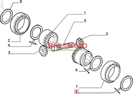 Differential Thrust Ring - Classic Fiat Panda,Uno,Cinquecento,Seicento Lancia Y10 - Gearbox and Parts