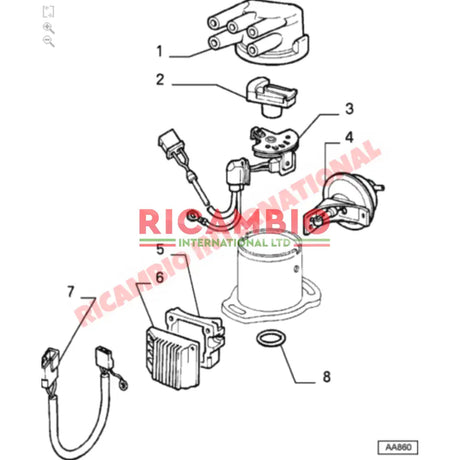 Distributor Ignition Module - Classic Fiat Panda Uno,Tipo,Tempra - Ignition & Electronic Parts