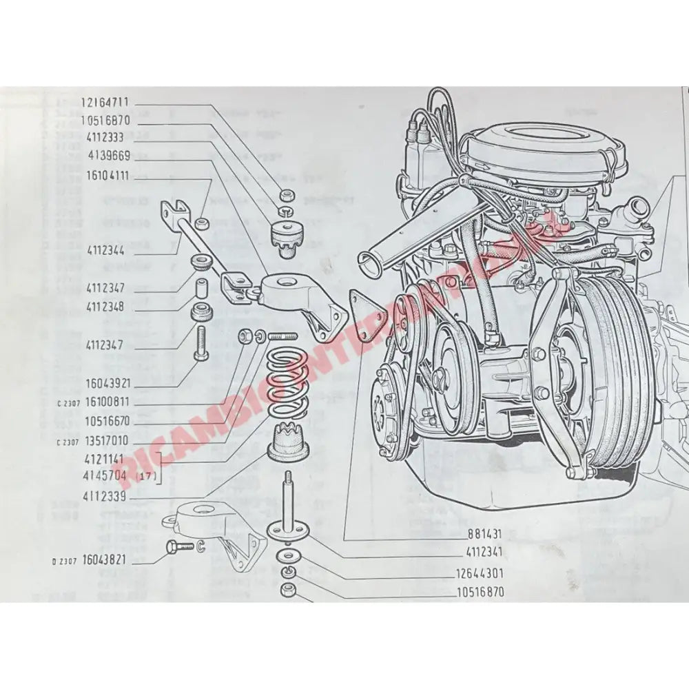 Engine Mount Support Bracket - Fiat 850 - Engine & Engine Parts