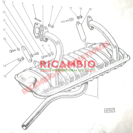 Exhaust Bracket Kit - Classic Fiat 500 Autobianchi Bianchina Panoramica - Exhaust and Associated Parts