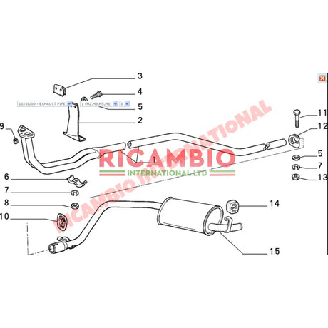Exhaust Down Pipe Bracket Kit - Fiat Panda Uno - Exhaust