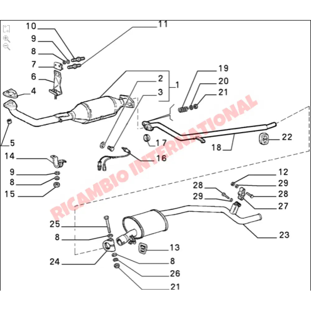 Exhaust Down Pipe Flange Gasket - Classic Fiat Panda,Uno,Punto,Cinquecento,Seicento, - Gaskets & Oil Seals