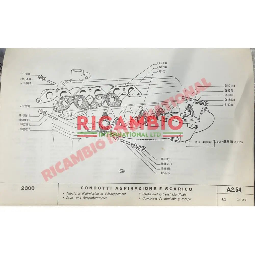 Exhaust Manifold - Fiat 2300 - Exhaust
