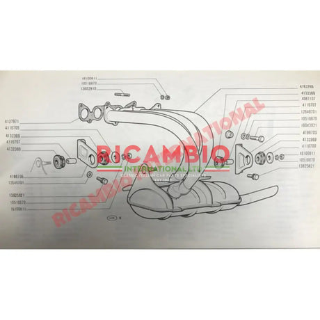 Exhaust Manifold Gasket - Fiat 850,900,127,Classic Panda,Cinquecento,Seicento,Uno Autobianchi - Gaskets & Oil Seals