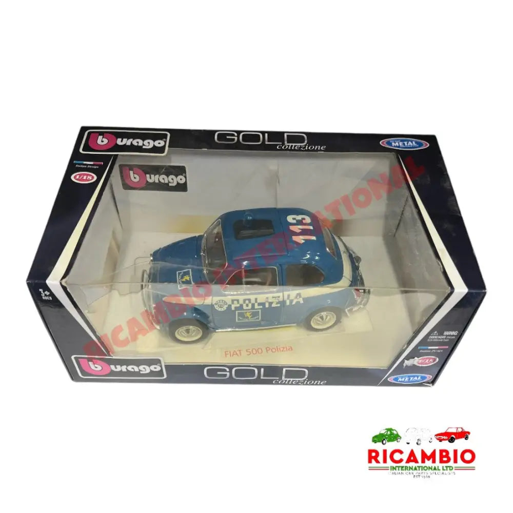 FIAT 500 Model Car Assorted - Polizia - Toys - Gifts & Novelty Items