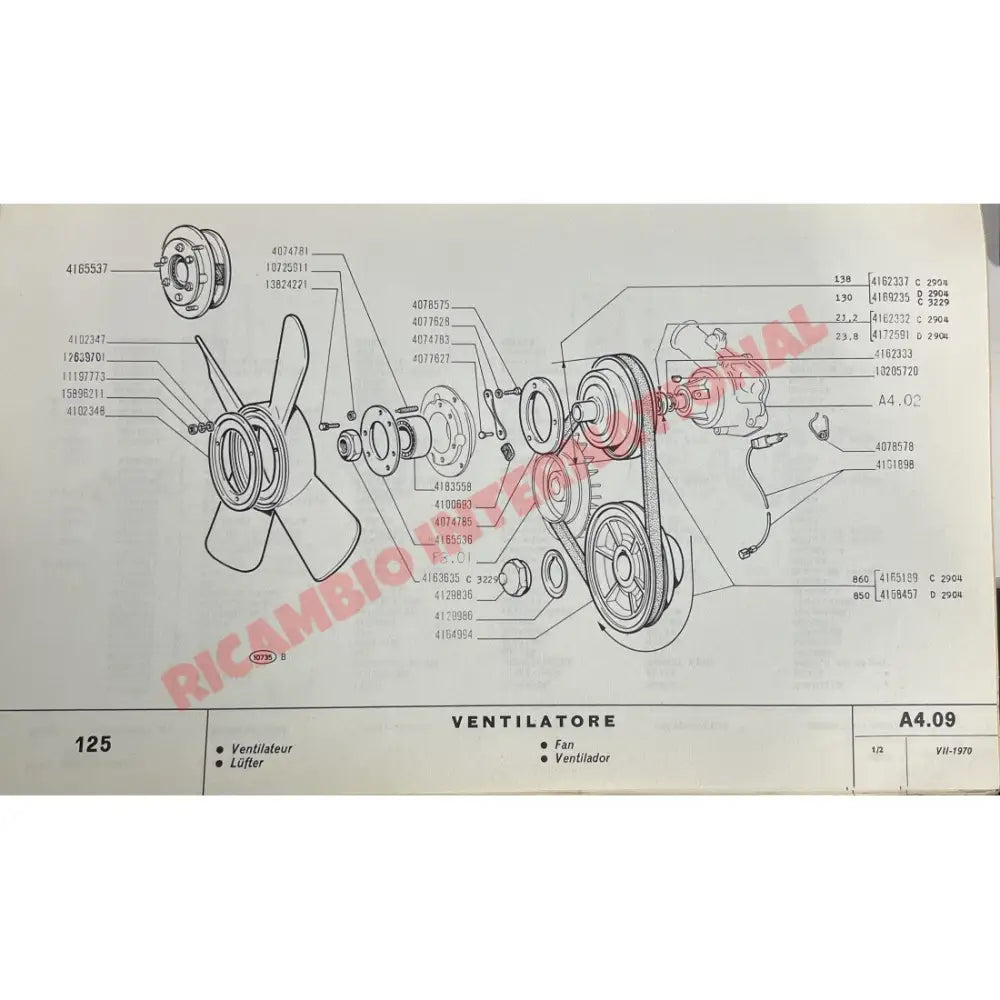 Fiat Factory Parts Manual Catalogue - Fiat 125 - Books & Manuals
