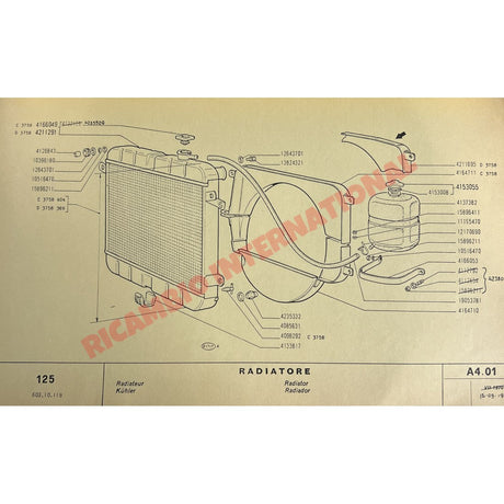 Fiat Factory Parts Manual Catalogue - Fiat 125 - Books & Manuals