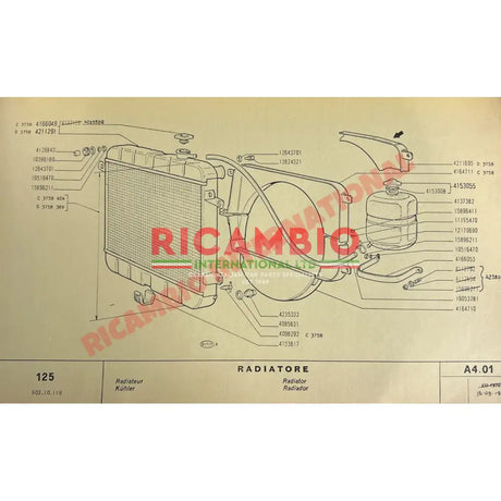 Fiat Factory Parts Manual Catalogue - Fiat 125 - Books & Manuals