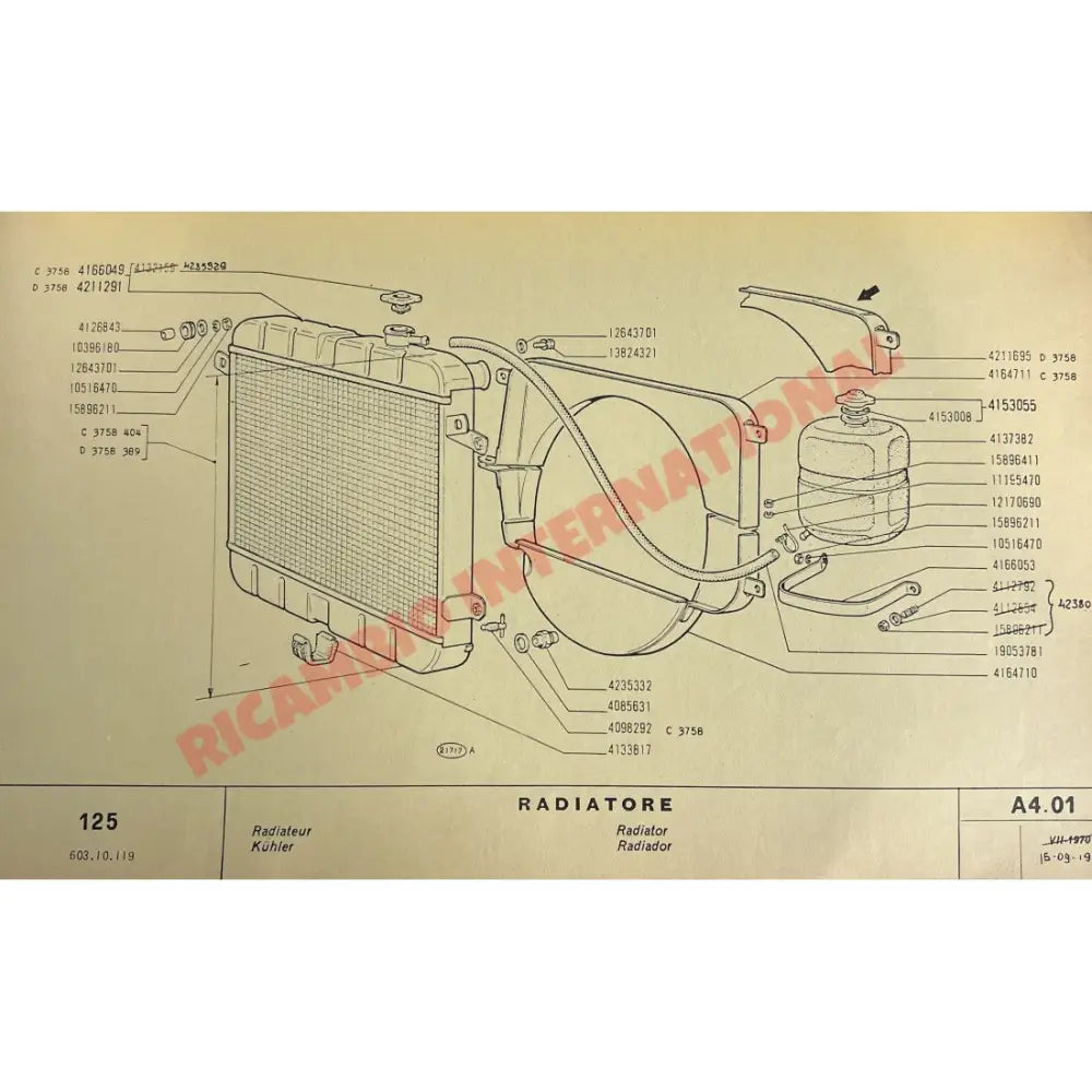 Fiat Factory Parts Manual Catalogue - Fiat 125 - Books & Manuals