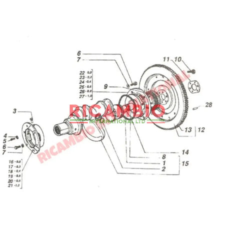Flywheel Securing Plate - Classic Fiat 500 126 - Gearbox and Parts