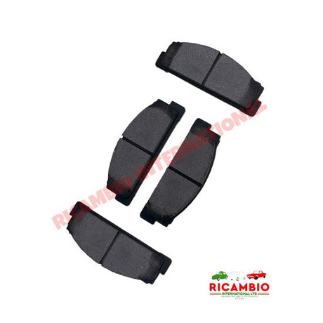 Front Brake Pad Set (HIGH PERFORMANCE) - Autobianchi A112,Fiat 850,900,124,125,127,128,131,132,Strada,Ritmo,X19,Lancia
