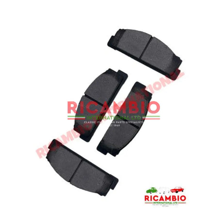 Front Brake Pad Set (HIGH PERFORMANCE) - Autobianchi A112,Fiat 850,900,124,125,127,128,131,132,Strada,Ritmo,X19,Lancia