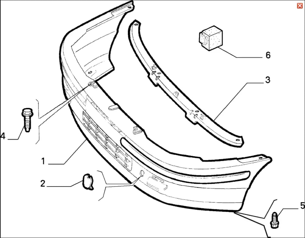 Front Bumper Support Panel - Fiat Punto