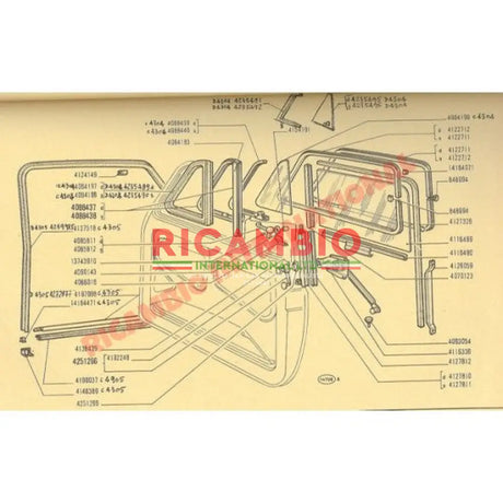 Front Door Window Channel (13mm width) - Classic Fiat 500 126 600 - Window Seals & Associated Parts