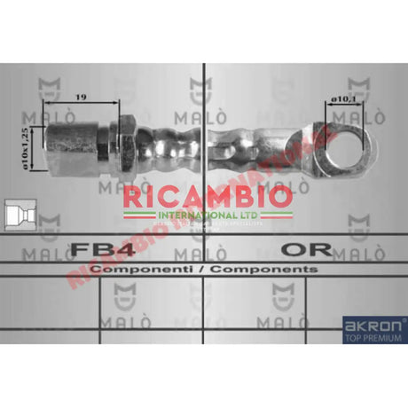 Front Flexible Brake Hose - 127,128,Fiorino,A112 - Brakes
