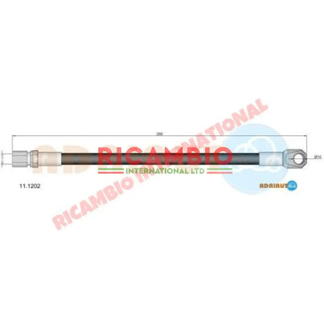 Front Flexible Brake Hose - Classic Fiat 500,126 Autobianchi Bianchina - Brake Parts and Components