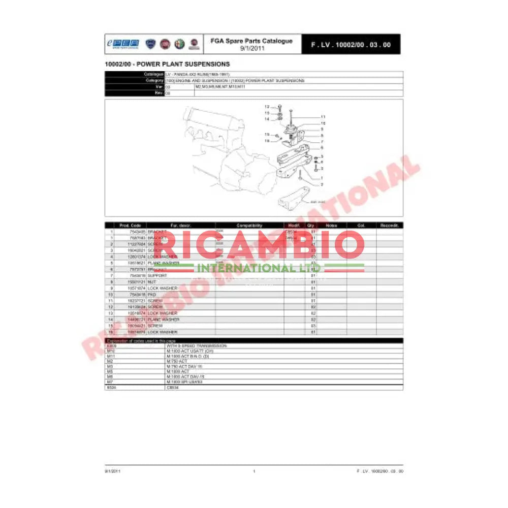 Front Gearbox & Engine Mount/Mounting - Fiat Panda Lancia Y10 - Lancia Y10