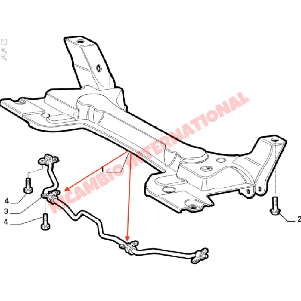 Front Inner Stabiliser Bar Bush Kit (2) 19mm - Fiat Barchetta,Punto MK1 - Steering - Shaft and Suspension