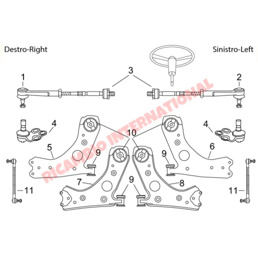 Front Lower Ball Joint - Fiat 500X - Steering - Shaft & Suspension