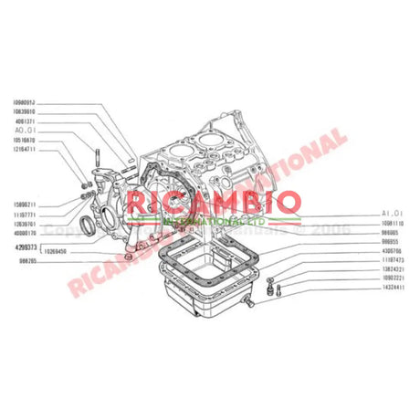 Front Oil Pump/Timing Chain Cover & Gasket - Classic Fiat 500 126 - Engine & Mountings