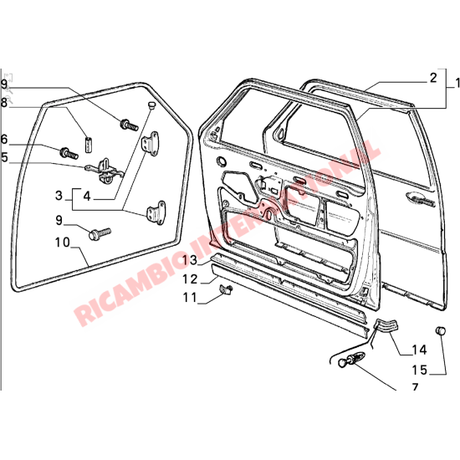 Front Rear Door Seal - Fiat Croma Lancia Thema - Gaskets and Seals