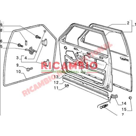 Front Rear Door Seal - Fiat Croma Lancia Thema - Gaskets and Seals