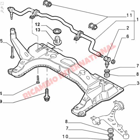 Front Subframe/Crossrail - Fiat Coupe Multipla - Body Parts and Panels