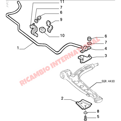 Front Suspension Support Plate - Fiat Cinquecento,Seicento - Steering - Shaft & Suspension