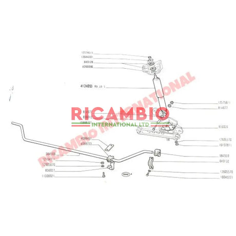 Front Sway Bar Bush - Fiat 600Multipla/T,850T,1100,1200,1500 - Bushes & Silent Blocks