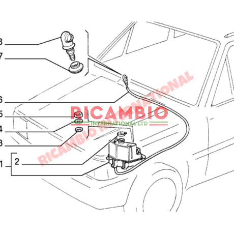 Front Washer Jet Bush - Classic Fiat Panda - Wiper - Washer & Associated Parts