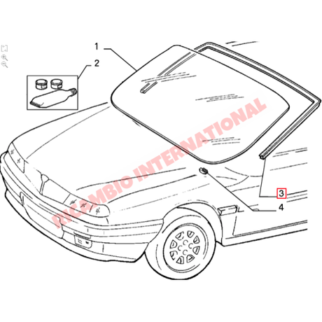 Front Windscreen Seal - Lancia Delta Dedra - Lancia Delta Integrale