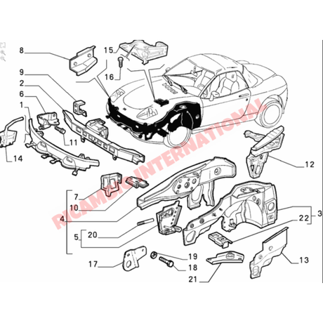 Front X-Member - Fiat Barchetta - Bodywork Panels & Bumpers
