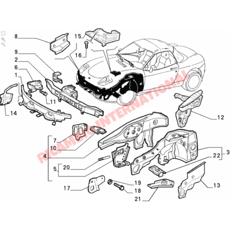 Front X Member - Fiat Barchetta - Bodywork Panels & Bumpers