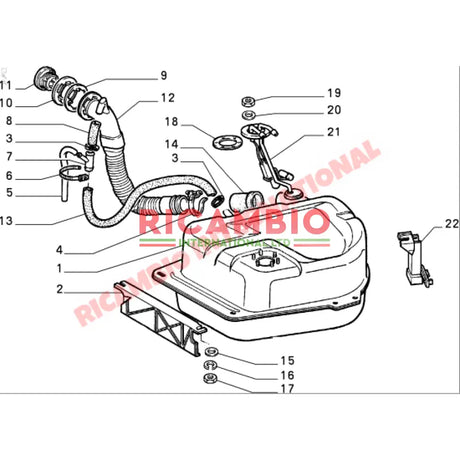Fuel Filler Hose - Classic Fiat Panda 4x4 - Fuel System