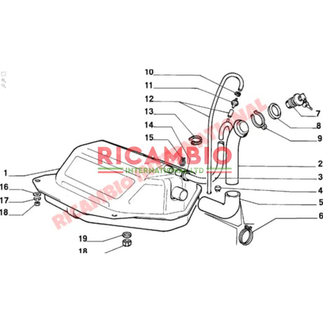 Fuel Filler Pipe Securing Clip - Fiat 126 - Fuel System