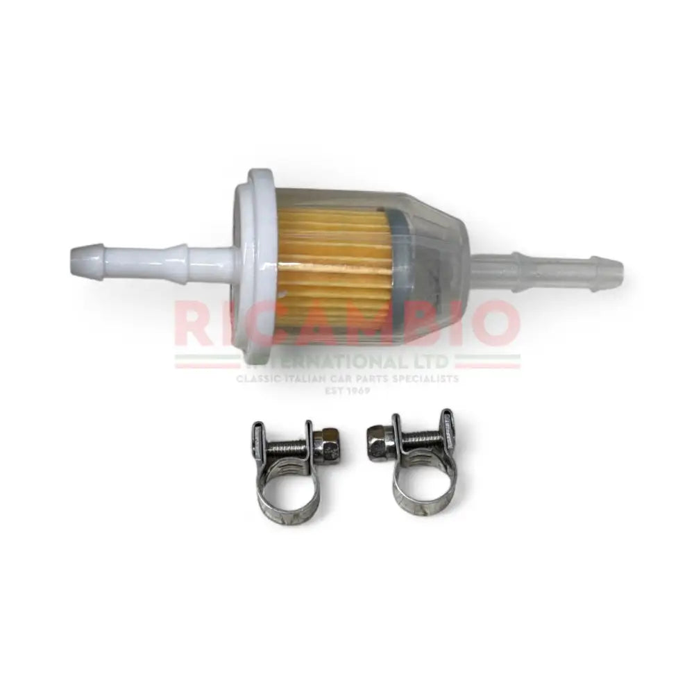 Fuel Petrol Filter - Fiat Lancia and Alfa Romeo - Small Filter with clips 30mm - Fuel System