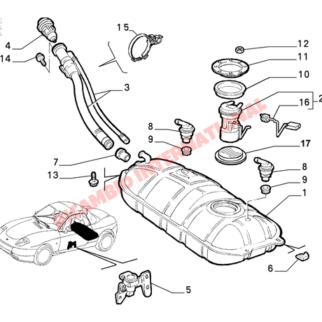Fuel Pump Seal - Fiat Barchetta,Punto MK1,Multipla Lancia Y10 - Lancia Y10