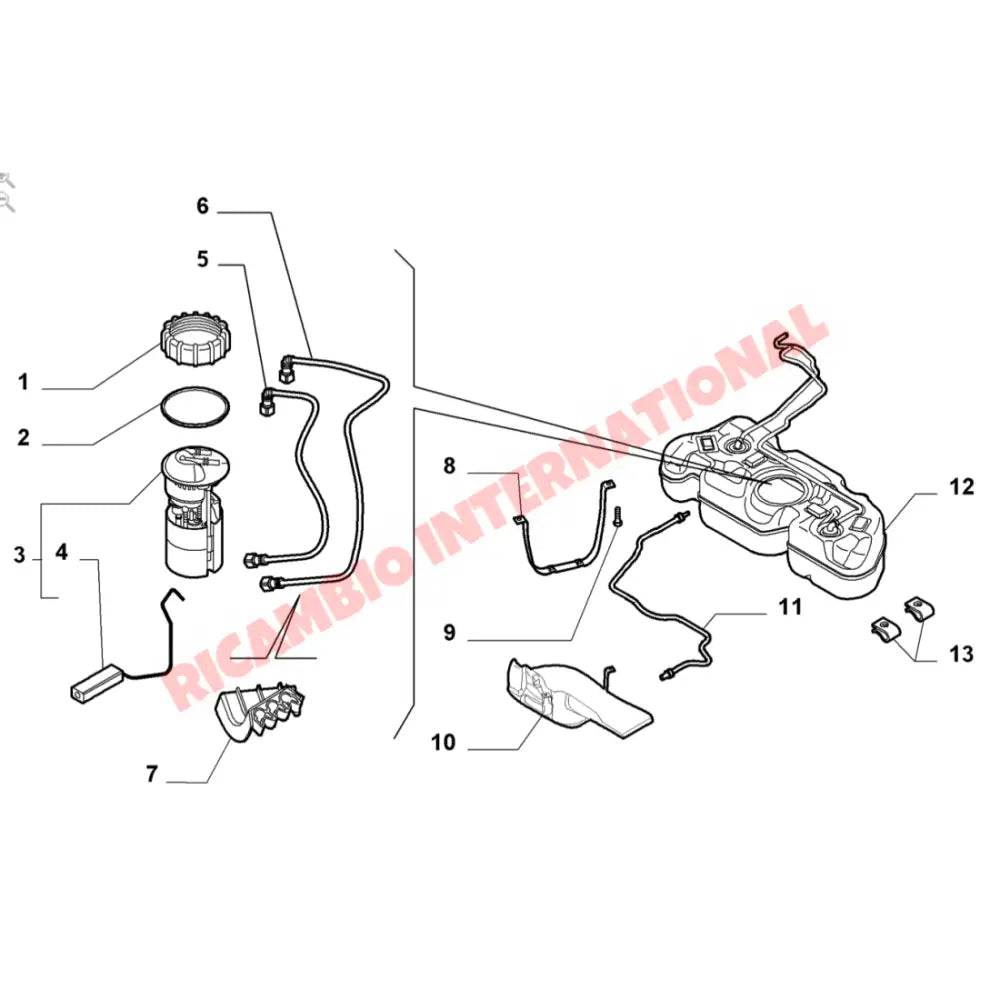 Fuel Tank Pump Rubber Seal - Classic Fiat Panda,New 500 & Abarth,Multipla,New Panda,Punto - Gaskets