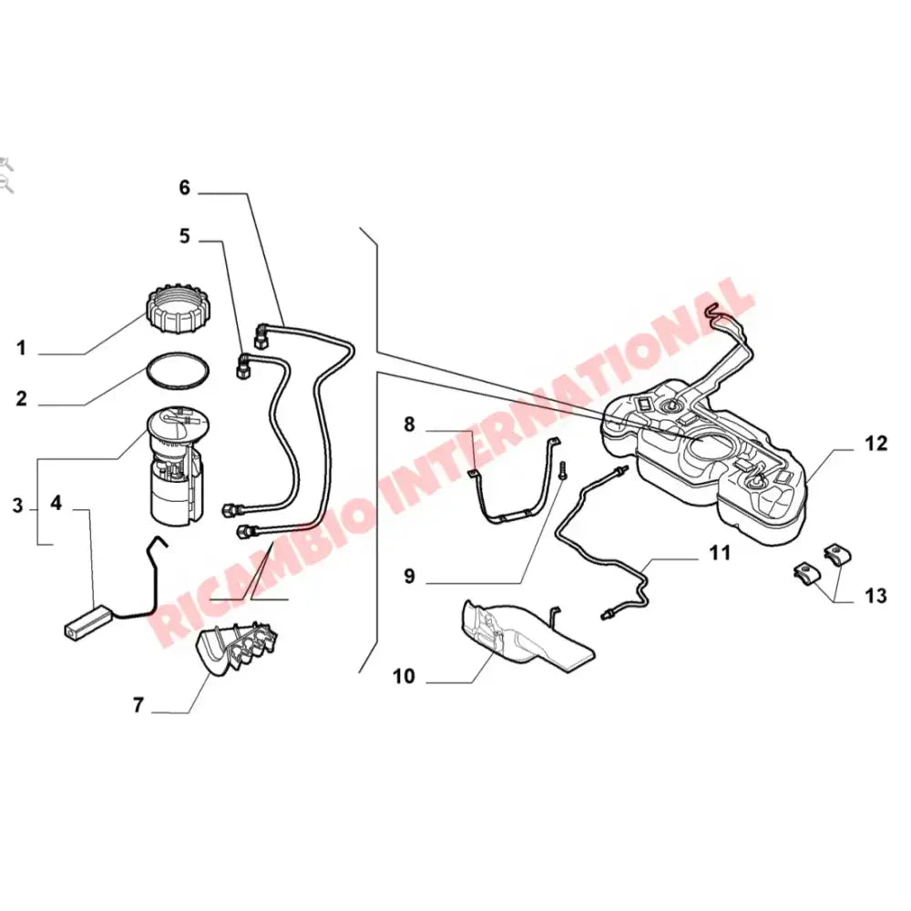 Fuel Tank Pump Rubber Seal - Classic Fiat Panda,New 500 & Abarth,Multipla,New Panda,Punto - Gaskets