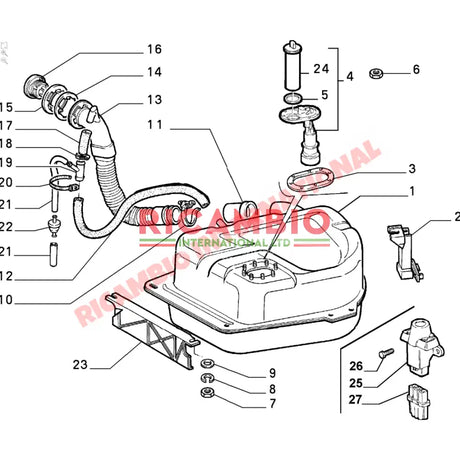 Fuel Tank Sender Rubber Gasket Seal - Classic Fiat Panda Uno Y10 - Lancia Y10