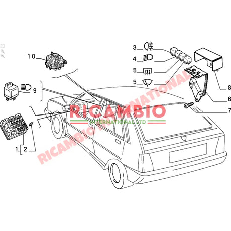 Fuse Box - Lancia Delta Integrale - Ignition and Electrical Items
