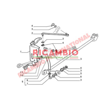 Gear Linkage Support Assy - Classic Fiat Panda 45 127 Autobianchi A112 - Gearbox and Clutch
