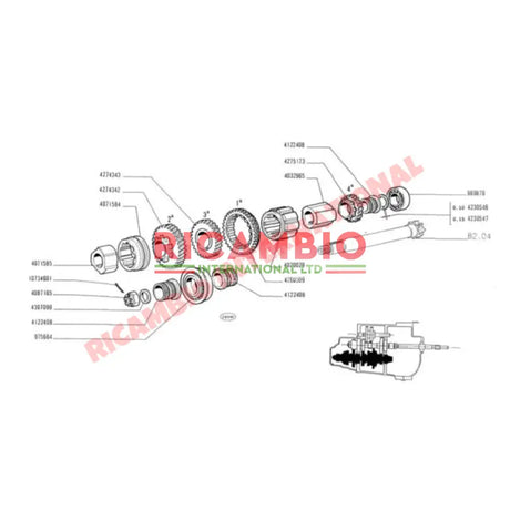 Gearbox Fourth 4th Gear - Classic Fiat 500 126 - Gearbox and Parts